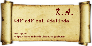 Körözsi Adelinda névjegykártya
